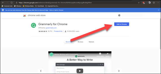 如何在 Microsoft Edge 中安装 Google Chrome 扩展